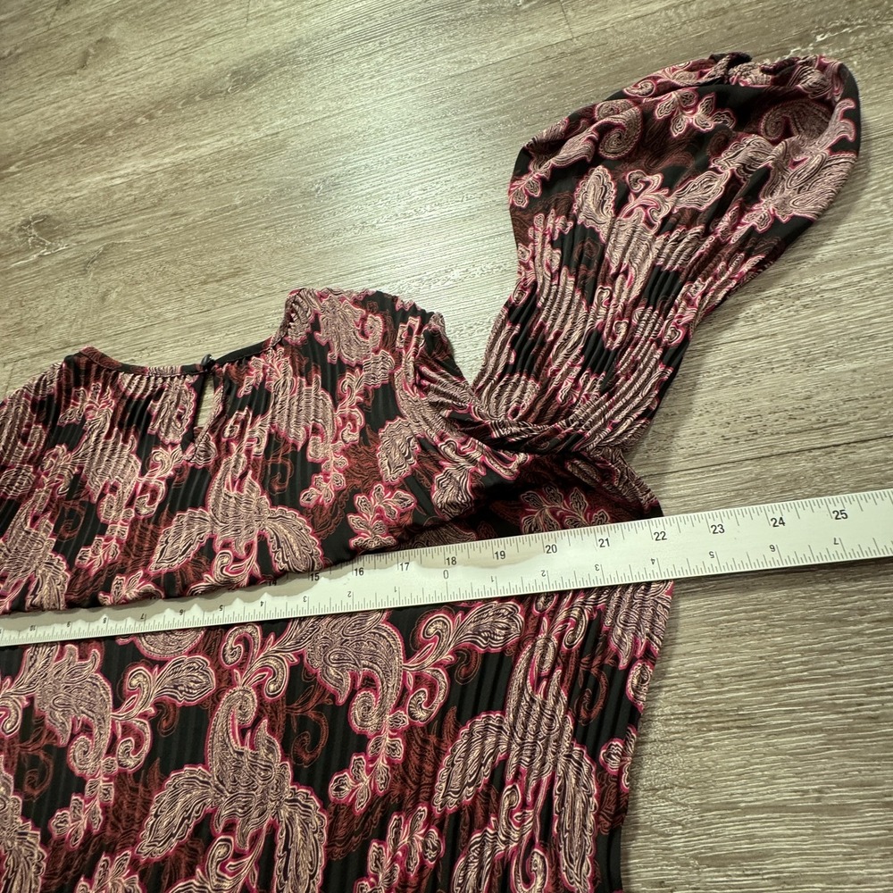 J Jill Dress Women XS Paisley Business Sheath Balloon Sleeve Wearever Collection - Picture 9 of 10